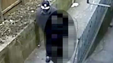 La Policía difundió un video donde se observa al sospechoso llevando a la víctima al callejón donde cometió la fechoría, tras lo cual la robó y huyó.