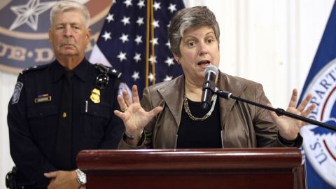 La secretaria de Seguridad Nacional de EE.UU., Janet Napolitano, destacó la seguridad fronteriza.