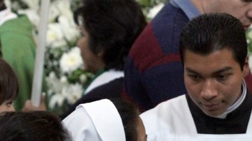 El cardenal mexicano, Norberto Rivera Carrera, durante la misa dominical en la Catedral Metropolitana.