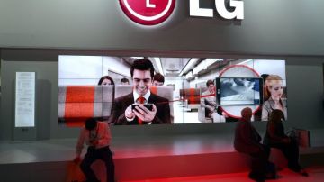 Un puesto de exhibición de LG  en la feria de tecnología CES, celebrada el mes pasado en Las Vegas.