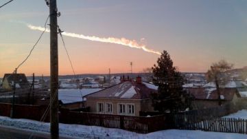 Imagen del alegado meteoro en plena caída.