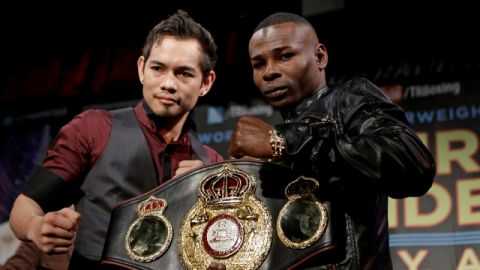 Nonito Donaire (izq) y Guillermo 'El Chacal' Rigondeaux (d), campeones supergallo de la OMB y AMB, respectivamente, pelearán el 13 de abril en Radio City Music Hall, la segunda vez que este recinto acoja una cartelera de boxeo.