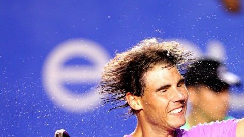 Rafael Nadal debutó con tn el Abierto Mexicano de Tenis