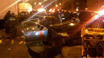 El lugar del accidente en la avenida Kent, en Brooklyn.