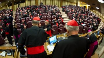 Los cardenales que ayer  participaban en el Consistorio  en la Ciudad del Vaticano anunciaron reuniones diarias hasta el día 11.