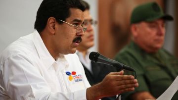 El vicepresidente venezolano Nicolás Maduro al ofrecer información sobre la salud de Hugo Chávez.