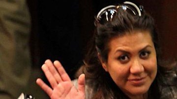 Mónica Arriola, durante la sesión ayer en el Senado de la República, donde se habló de la transparencia y rendición de cuentas de los sindicatos.