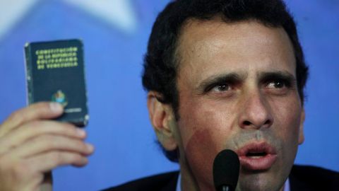 Henrique Capriles, líder de la oposición en Venezuela, el contrapeso para el "espurio" -a su decir- Nicolás Maduro.