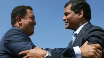 Rafael Correa, presidente de Ecuador y Hugo Chávez fueron muy cercanos.