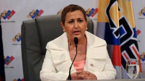El Consejo Nacional Electoral (CNE) garantiza limpieza en la elección venezolana. En la foto, su titular, Tibisay Lucena.