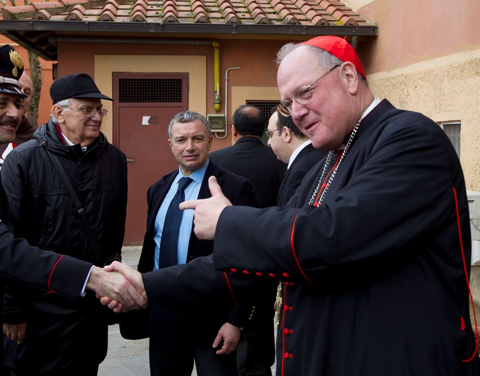 El cardenal de Nueva York, Timothy Dolan, ayer antes de oficiar una misa en Roma.