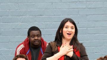 Enivia Mendoza, actriz soprano que interpreta a Camelia en la ópera.