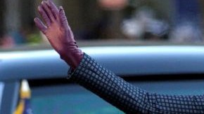 La primera dama durante la parada inagural tras la ceremonia de toma de posesión de Obama.