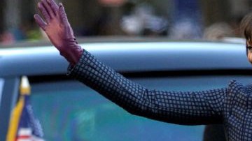 La primera dama durante la parada inagural tras la ceremonia de toma de posesión de Obama.