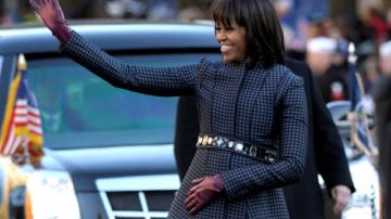 La primera dama durante la parada inagural tras la ceremonia de toma de posesión de Obama.