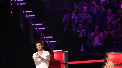 Desde la izquierda, Adam Levine, Shakira, Usher y Blake Shelton, durante la nueva temporada de "The Voice".