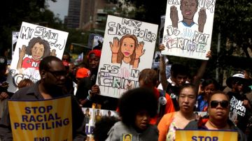 En diferentes marchas, los manifestantes han denunciado las detenciones abusivas de la Policía neoyorquina en el denominado 'Stop and Frisk'.