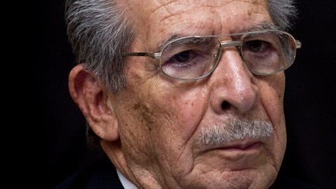 El exdictador José Efraín Ríos Montt ha guardado silencio durante el juicio en su contra.