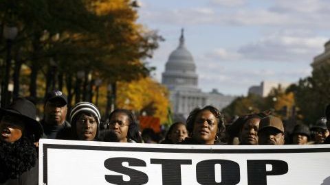En EEUU han aumentado los delitos motivados por odio. En la foto, una marcha realizada en Washington contra los crímenes de odio, en 2007.