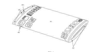 Los documentos de la patente de Apple Inc. muestran un teléfono que parece un tubo de vidrio aplanado, en el que una pantalla envuelve los chips y el tablero de circuitos del teléfono.