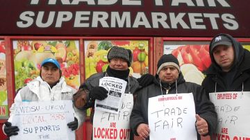 Los carniceros de Trade Fair, en plena huelga, exigen nuevo contrato laboral.