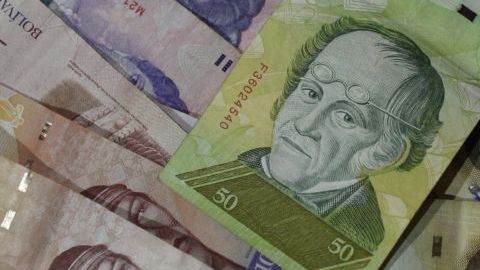 Billetes de bolívares venezolanos.