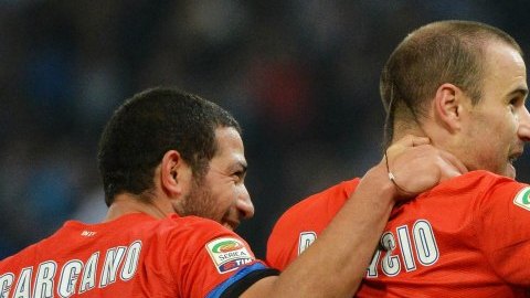 El delantero argentino Rodrigo Palacios, del Inter, marcó doblete
