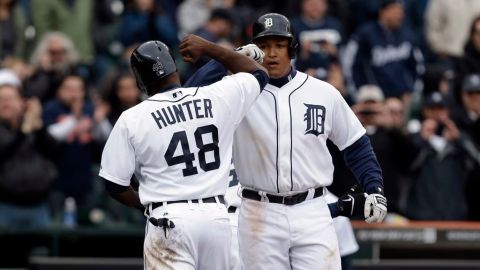 Cabrera, el MVP de la Americana, vuelve a funcionar para los Tigres. Remolcó cuatro.