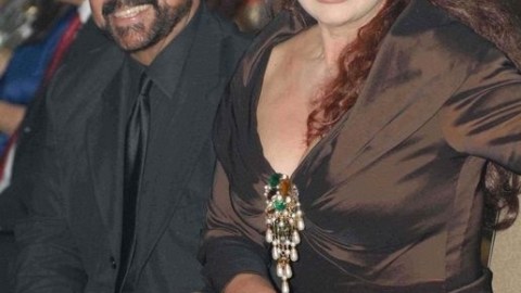 Iris Chacón junto al amor de su vida, el músico Junno Faría.