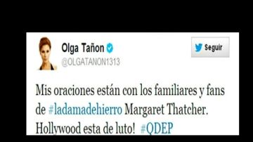 Olga Tañón hasta oraba por los familiares de la fallecida... de Hollywood.