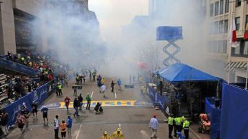 Las explosiones se registraron esta tarde al final de la línea de carrera del maratón.