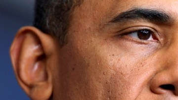 President Barack Obama speaks in the James Brady Press Briefing Room at the White House in Washington, Monday, April 15, 2013, following the explosions at the Boston Marathon.  (AP Photo/Manuel Balce Ceneta)