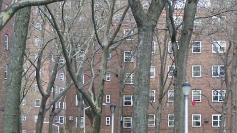 Uno de los proyectos de vivienda pública en la sección Mott Haven en El Bronx, NYC.