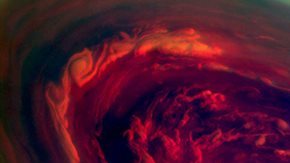 El huracán de Saturno visto desde el espacio
