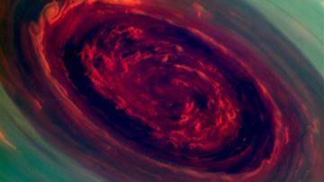 El huracán de Saturno visto desde el espacio