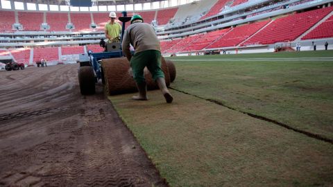 El estadio de la ciudad capital Brasilia, casi está listo para recibir a la Copa Confederaciones y el Mundial.