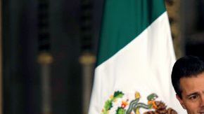 Peña Nieto en su intervención durante la rueda de prensa en el Palacio Nacional de México.