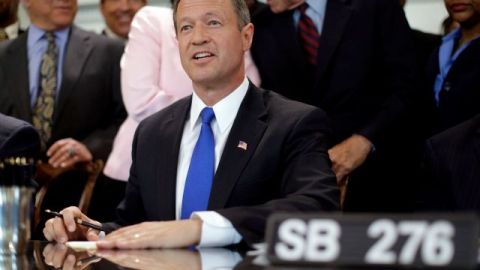 El gobernador demócrata del estado de Maryland, Martin O'Malley, firmó hoy la ley.