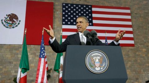 Obama visitó el Museo de Antropología del DF.