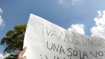 Manifestación de inmigrantes en la capital de Georgia en pro de una reforma migratoria. Se espera que este jueves se inicie el debate y las enmiendas en el Senado sobre un plan bipartidista.