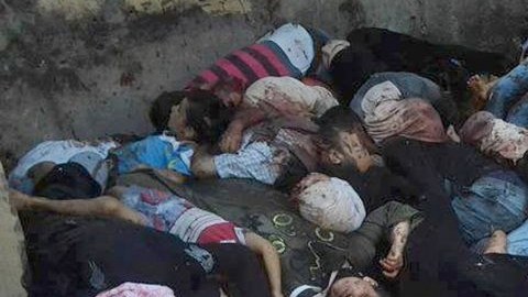 La Cruz Roja quiere levantar los cuerpos de las víctimas en el terreno de guerra en Siria.