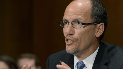 Thomas Pérez, nominado como secretario de Trabajo de EEUU, comparece ante el Comité del Senado estadounidense de Sanidad, Educación, Trabajo y Pensiones, en el Capitolio.