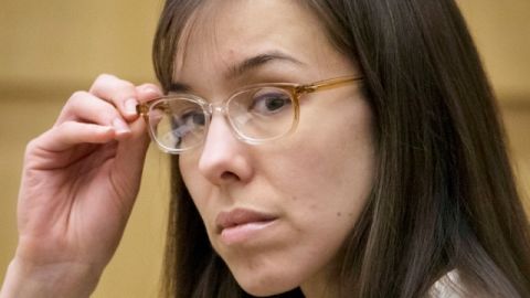 FILE - This May 1, 2013 file photo, defendant Jodi Arias sits in the courtroom during her trial at Maricopa County Superior Court in Phoenix.  Jurors reached a verdict Wednesday, May 8, 2013,  in the trial of Arias, who is accused of murdering her one-time boyfriend in Arizona.  Arias is charged with first-degree murder in the June 2008 death of Travis Alexander, a motivational speaker and salesman, at his suburban Phoenix home.  (AP Photo/Matt York) (AP Photo/The Arizona Republic, Mark Henle, Pool)