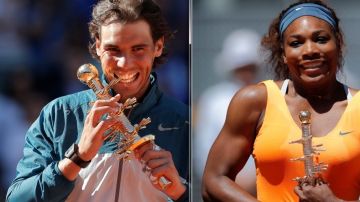 El español Rafael Nadal y la estadounidense Serena Williams, son los nuevos campeones del Masters de Madrid.