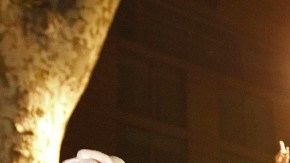 Fans del Barcelona celebran en la Plaza de Canaletas.