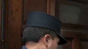 El exdictador de Guatemala, Efraín Ríos Montt, cuando llegaba a la corte en una continuación de su juicio por genocidio.