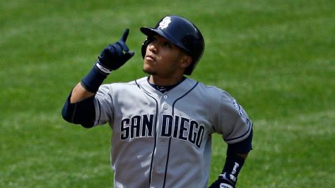 El venezolano Alexi Amarista, bombardero de San Diego.