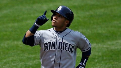 El venezolano Alexi Amarista, bombardero de San Diego.