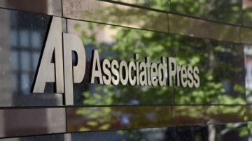 Imagen de la fachada de la agencia de noticias  Associated Press (AP) en su sede de Nueva York.