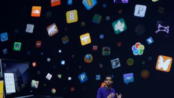 Sundar Pichai, vicepresidente senior de  Google Chrome y Apps, informa sobre los avances de la empresa.